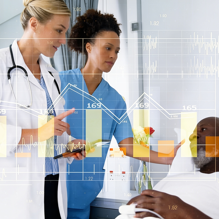 nurses with a patient