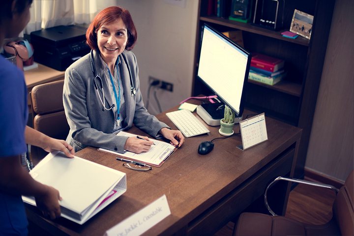 Doctor working in a hospital